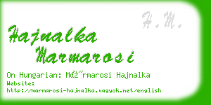 hajnalka marmarosi business card